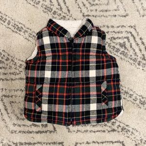 Baby flannel puffy vest